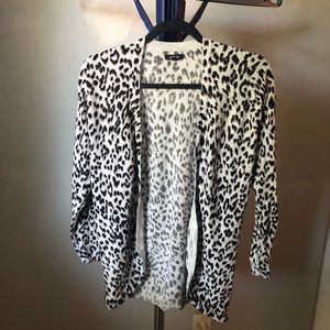 Apt 9 Animal Print Open Front Cardigan S